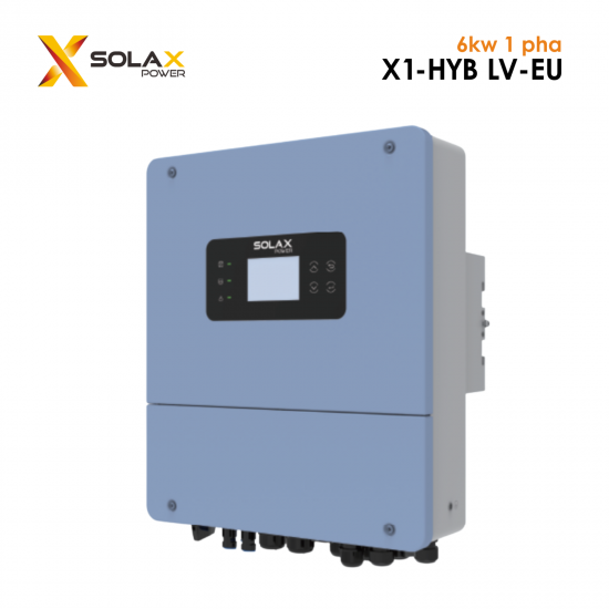 Biến tần Inverter Solax Hybrid 6kw 1 pha X1 HYB LV EU màu xanh dương